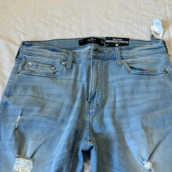 Hollister Advanced Stretch Skinny Jeans 34x30 NWT distressed - Picture 4 of 6